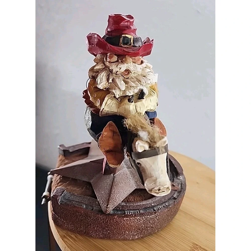 Cowboy Santa Stick‎ Horse Stocking Holder Christmas Western Decor